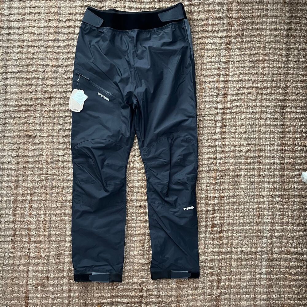 NRS Men's Endurance Pants XXL HyproTex 2.5 Black Waterproof Kayak Fishing NWT